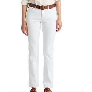 NWT! Ralph Lauren Petite classic straight white denim jean size 14P